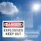 Signmission Explosives Keep Out Danger Sign, Vinyl Decal, 10in W x 7in L, 2PK OS-2PACK-DS-D-710-L-19351 - alternate 4